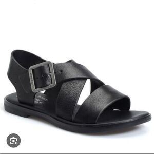 Kork-Ease Black Leather Sandals